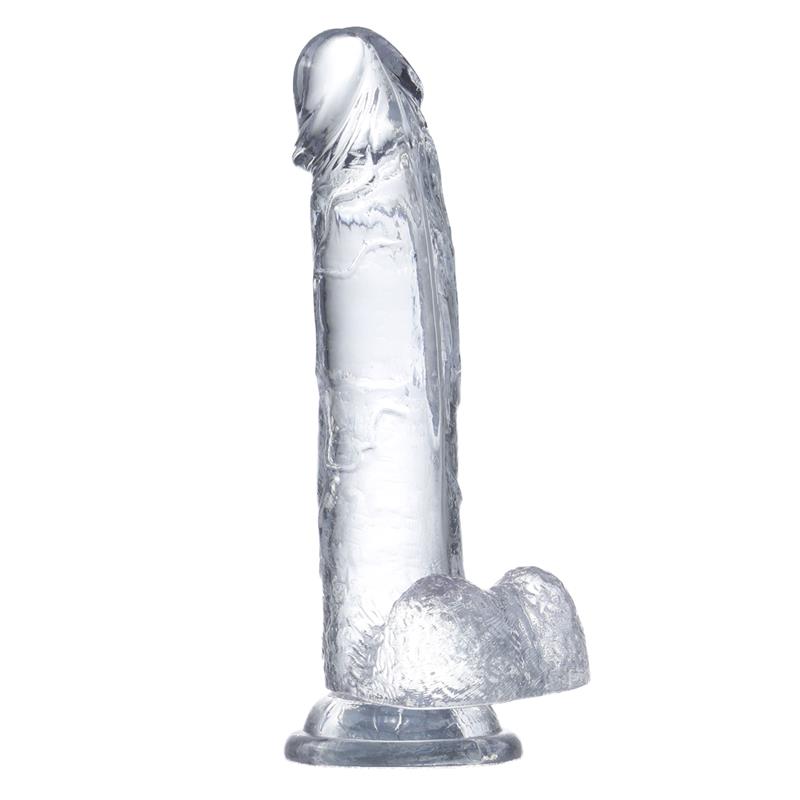 13736 Dildo Realista con Testículos Material Cristalino 15,5 cm - Imagen 4