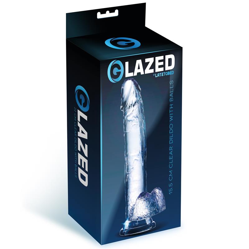 13736 Dildo Realista con Testículos Material Cristalino 15,5 cm - Imagen 5