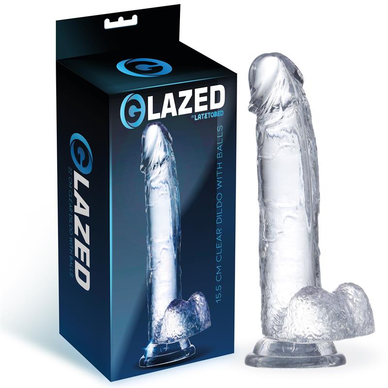 13736 Dildo Realista con Testículos Material Cristalino 15,5 cm - Imagen 1