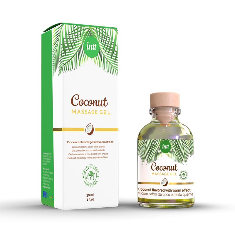18478 Gel de Masaje Coco 100% Vegano Besable 30 ml - Imagen 1