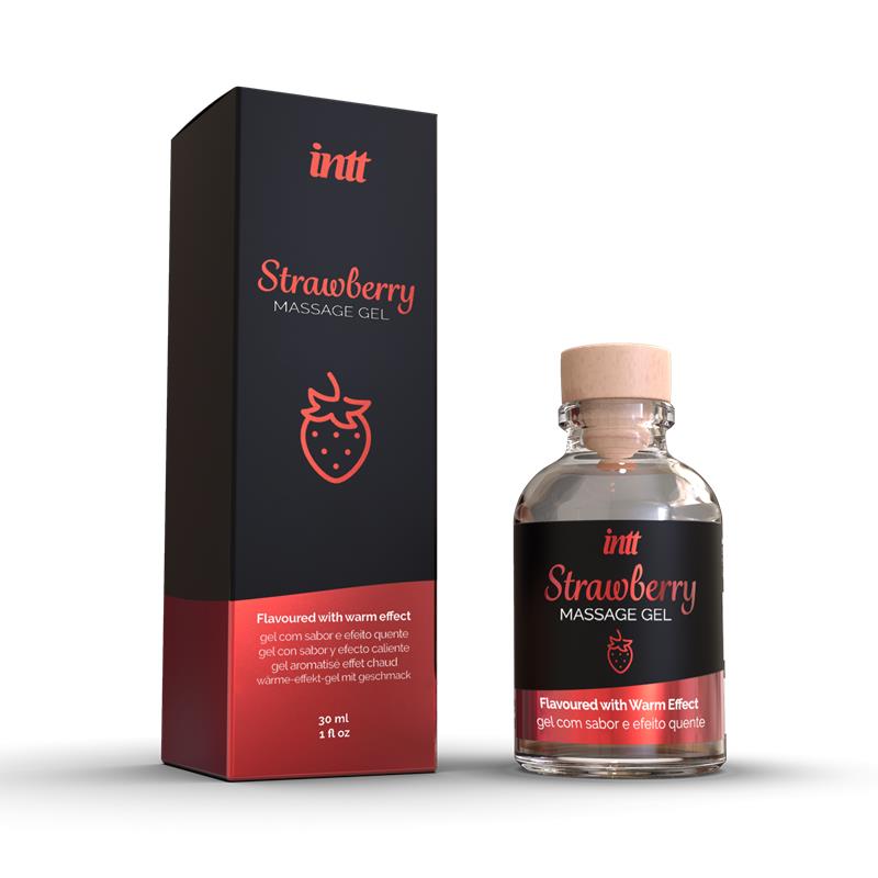 18467 Gel de Masaje Efecto Calor Fresa 30 ml - Imagen 1
