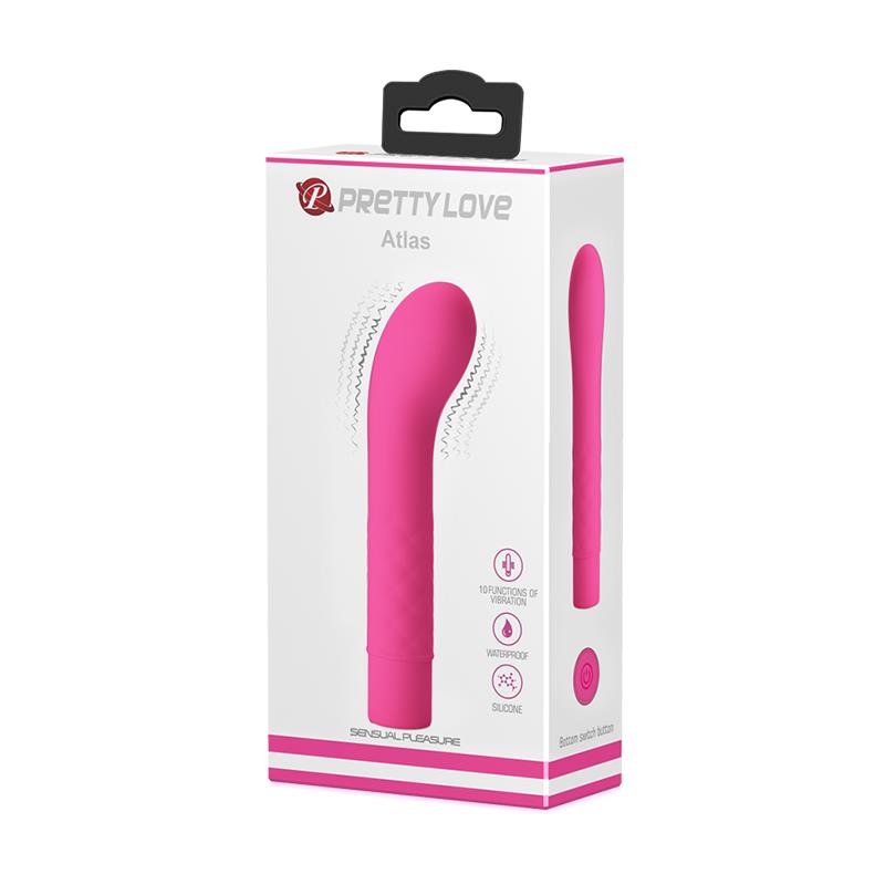 17327 Vibrador Atlas Silicona Rosa - Imagen 5